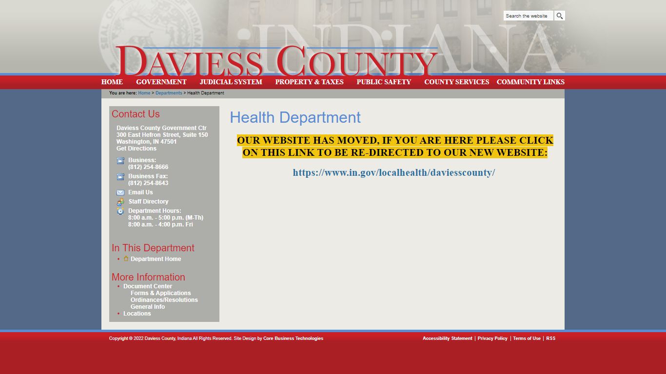 Daviess County, Indiana / Health Department