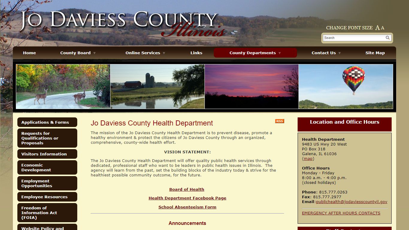 Health - Welcome to Jo Daviess County, Illinois